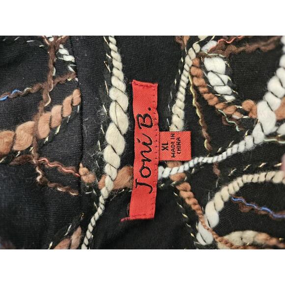 Y2K Joni B. XL black with string accents cotton jacket/blazer - Picture 4 of 6